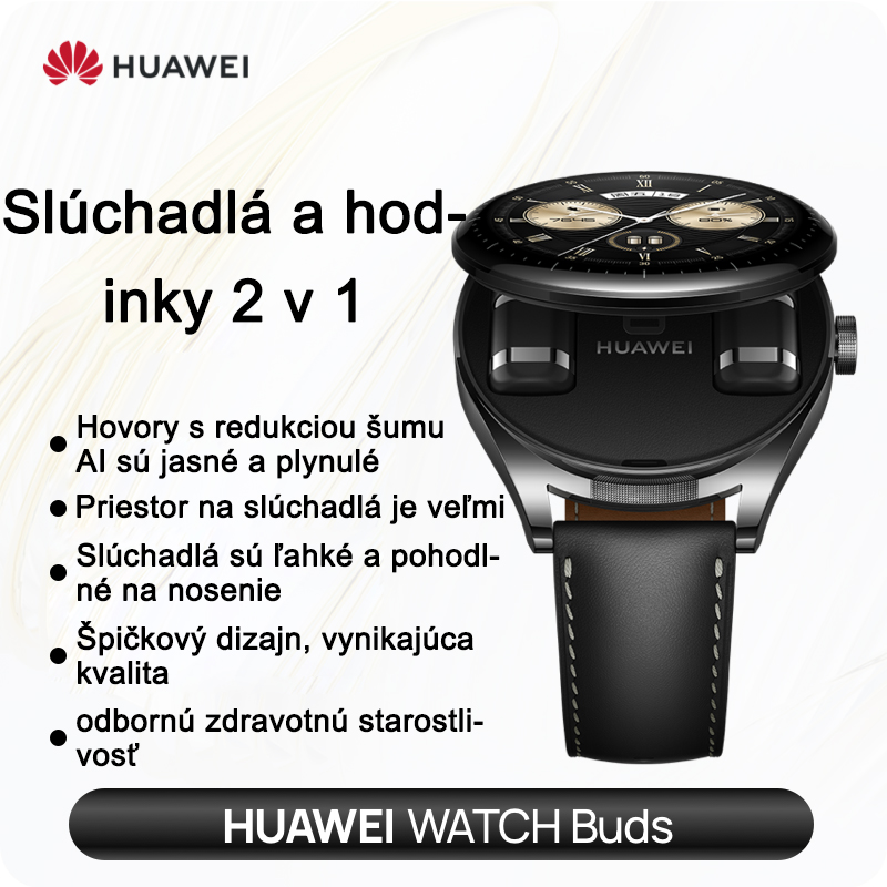 [Čierna farba] ​​Huawei Watch Buds-Slúchadlá a hodinky 2v1